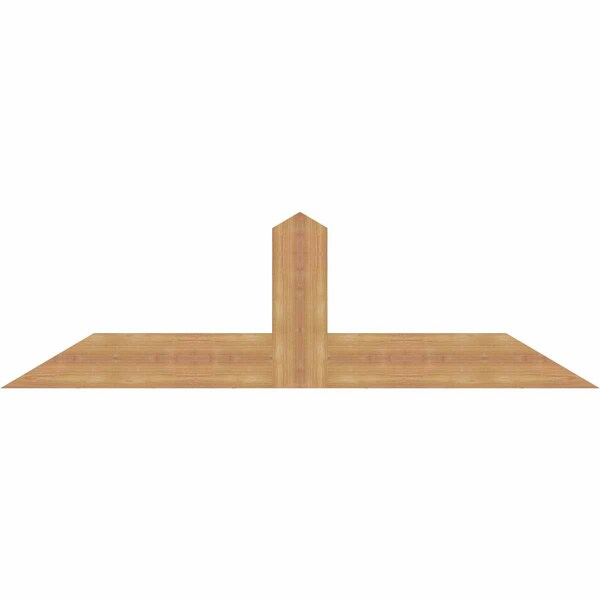 Ekena Millwork Portland Smooth Timber Gable Bracket, Western Red Cedar, 60"W x 17"H x 1 1/2"D x 5 1/2"F, 7/12 Pitch GBW060X17X0206POR00SWR - main